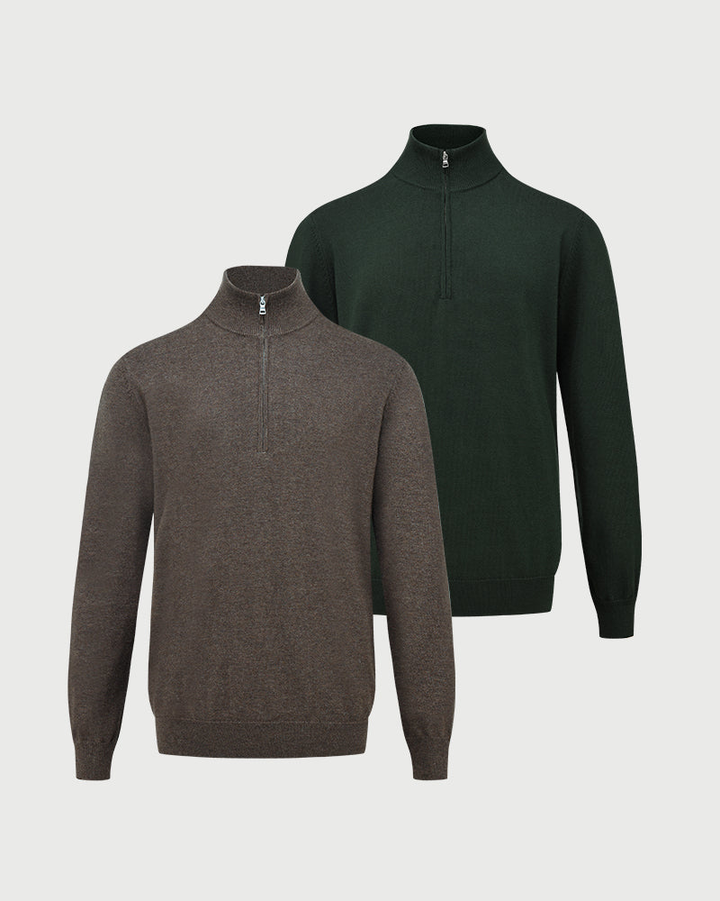 2pk Kvist Merino 3/4-Zip