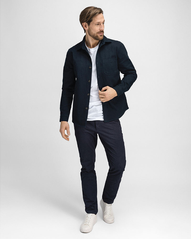 2pk Balance Overskjorte Marine + Oliven