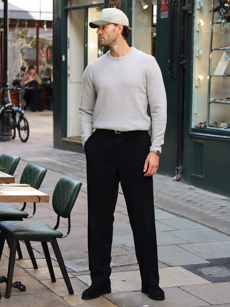 Merino Wool Crewneck Lysegrå