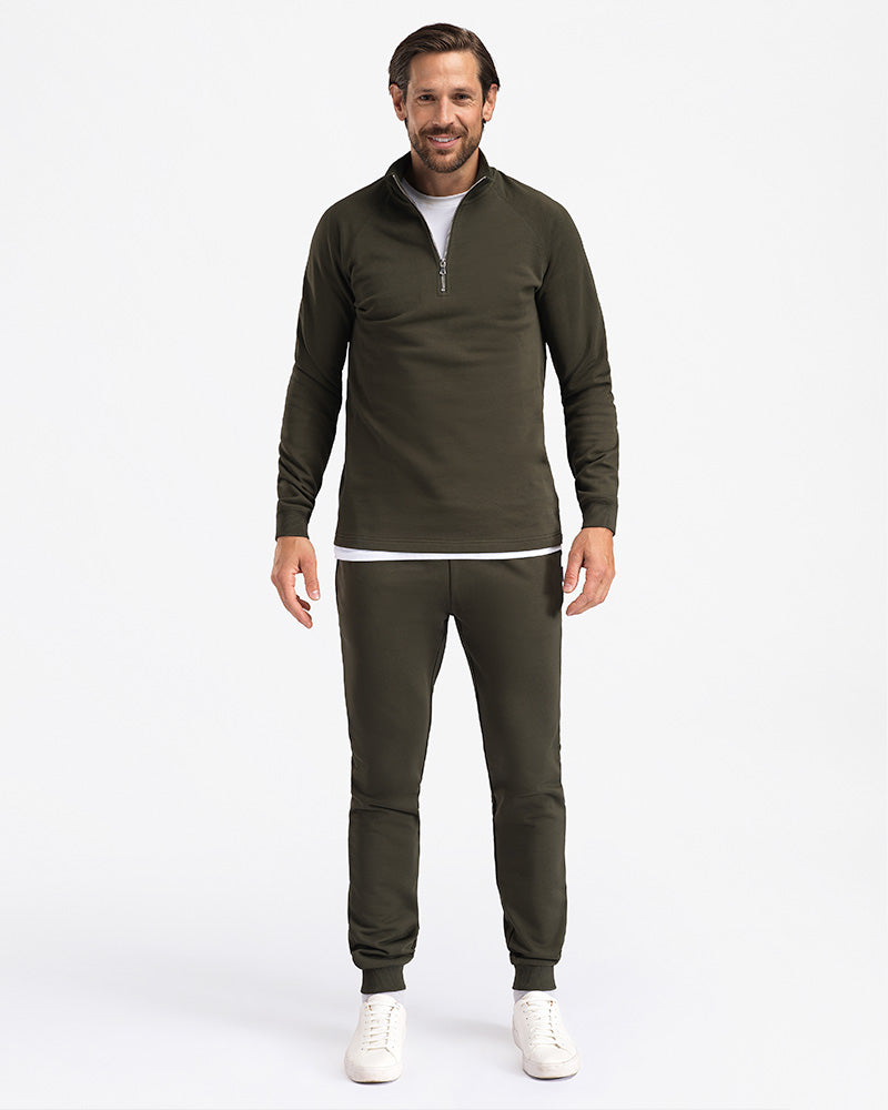 2pk: Forest Night Joggebukse + Half-Zip Genser