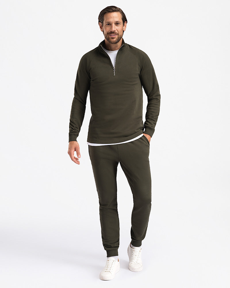 2pk: Forest Night Joggebukse + Half-Zip Genser