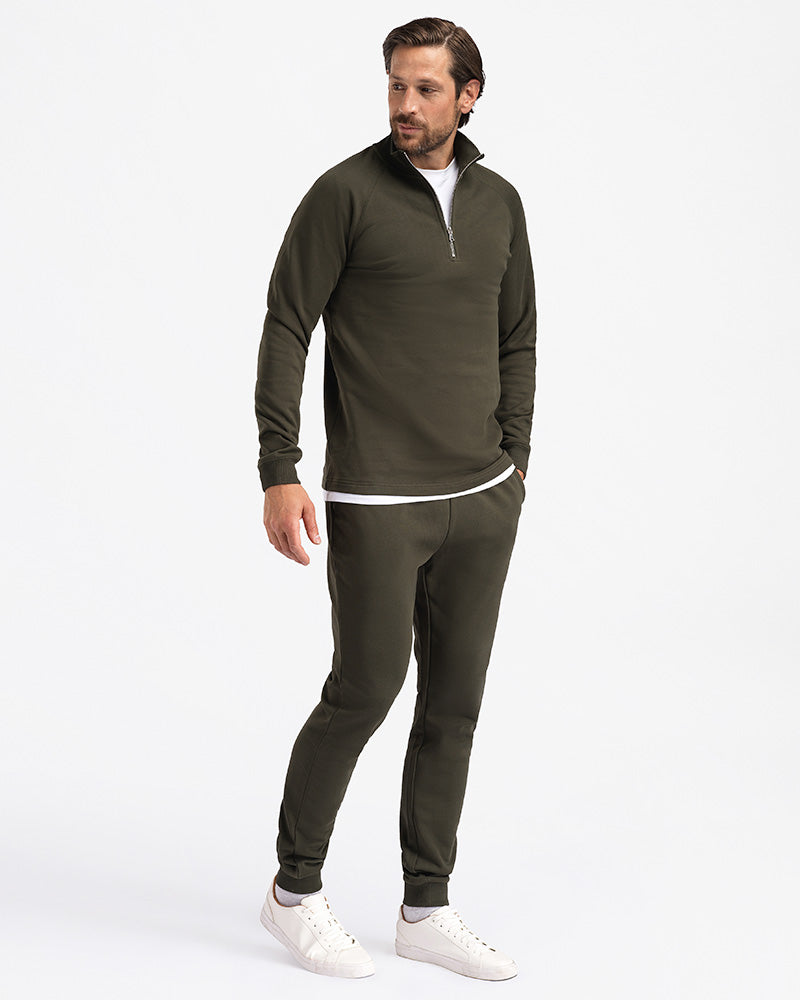 2pk: Forest Night Joggebukse + Half-Zip Genser