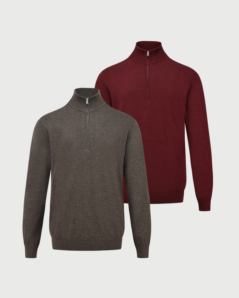2pk Kvist Merino 3/4-Zip