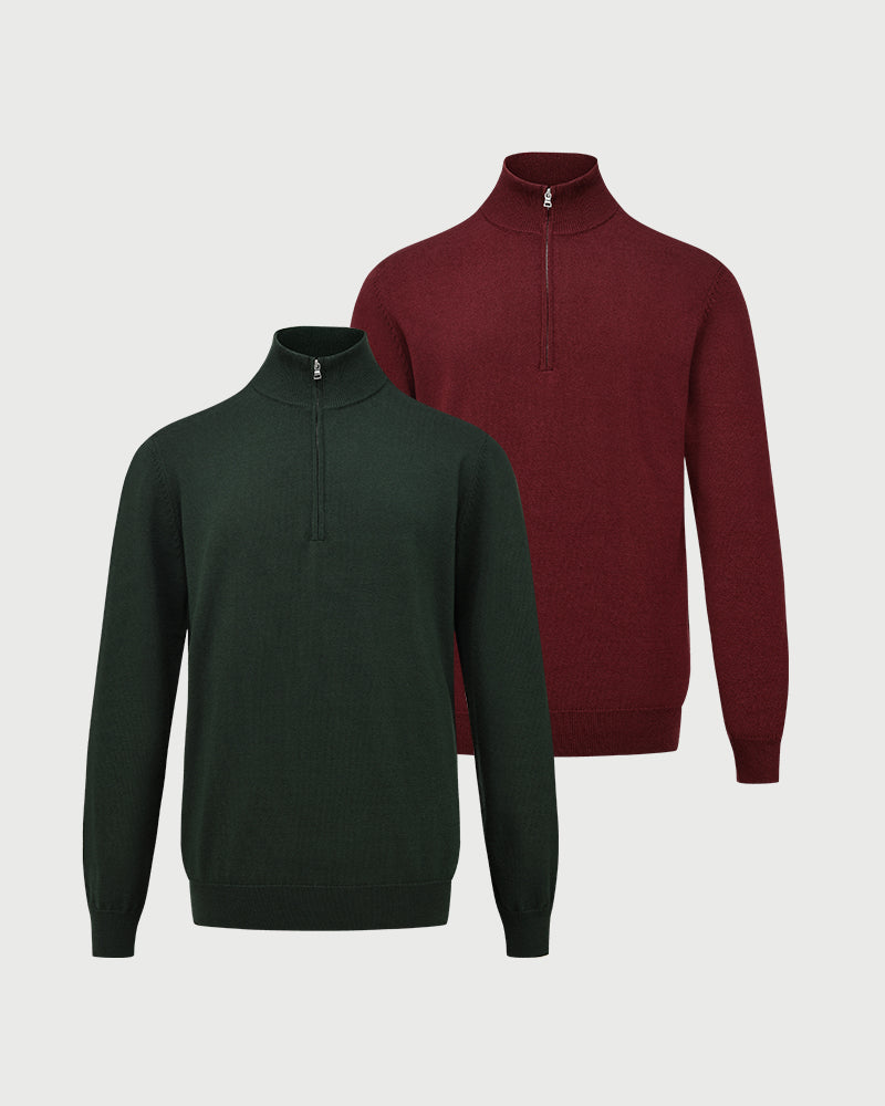 2pk Kvist Merino 3/4-Zip