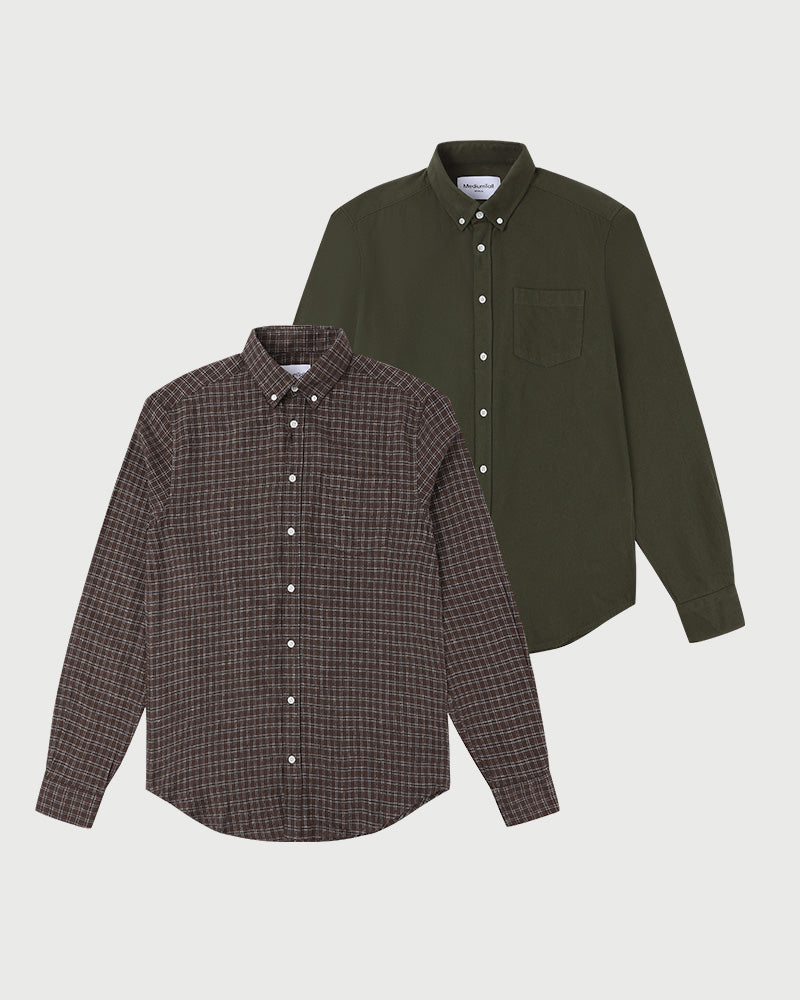 2pk Perfect Flannel Forest Night + Plaid Toffee