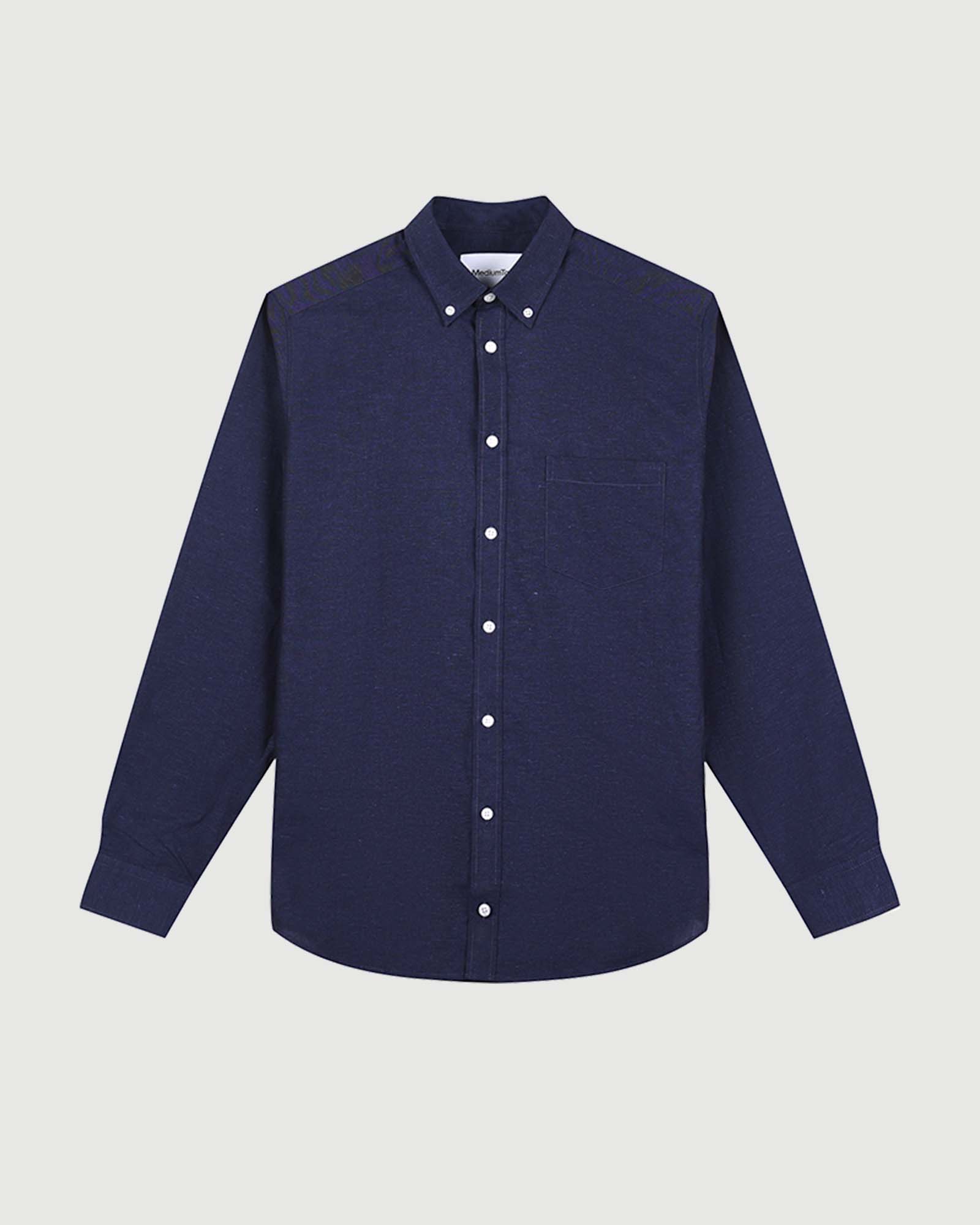 2pk Perfect Shirt: Blå Lin + Stripet