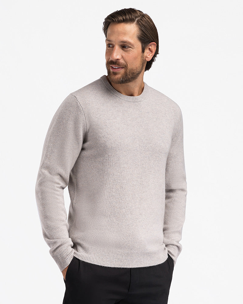 Merino Wool Crewneck Lysegrå