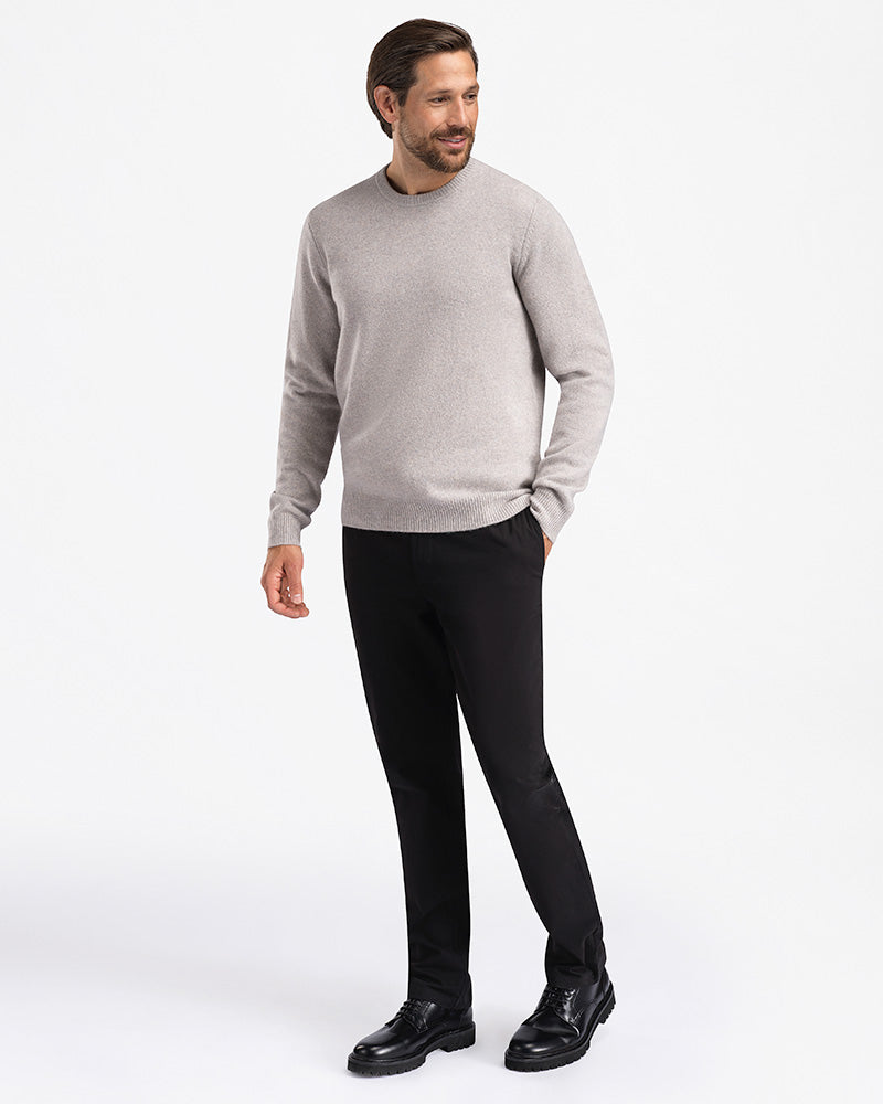 Merino Wool Crewneck Lysegrå