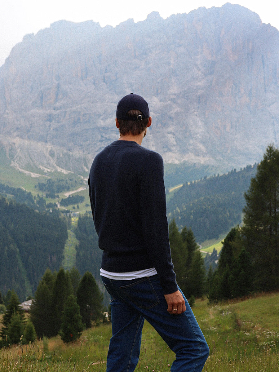 Merino Wool Crewneck Marine