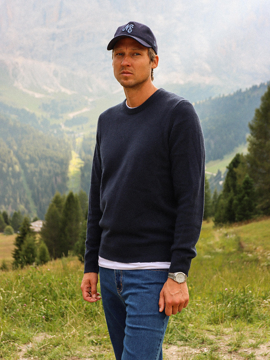 Merino Wool Crewneck Marine