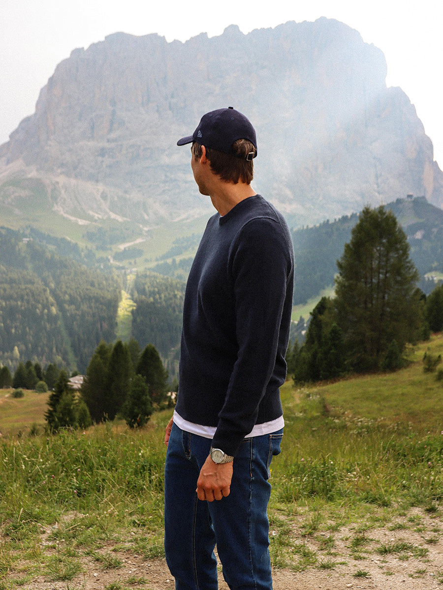 Merino Wool Crewneck Marine