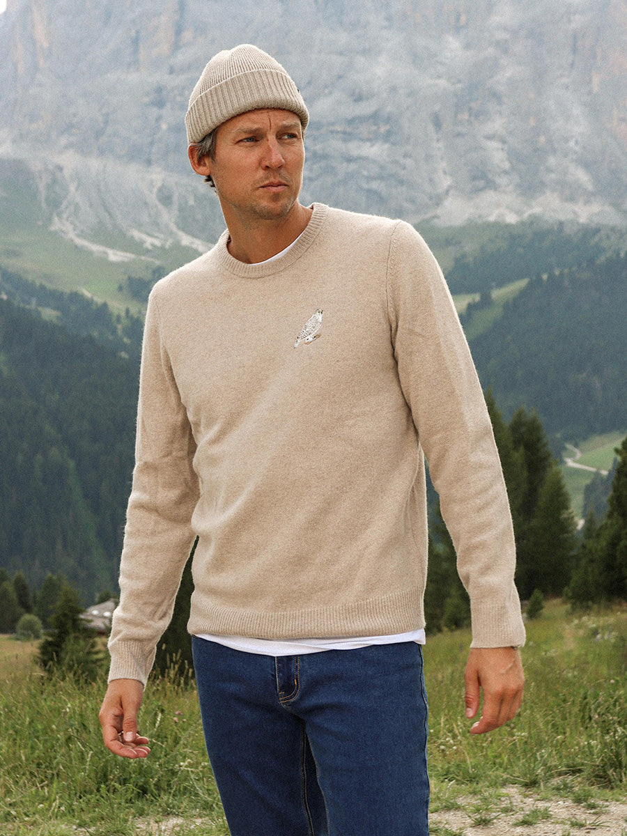 Merino Wool Crewneck Dolomiti Owl