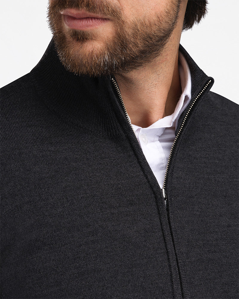 2pk Kvist Merino 3/4-Zip Grønn + Charcoal