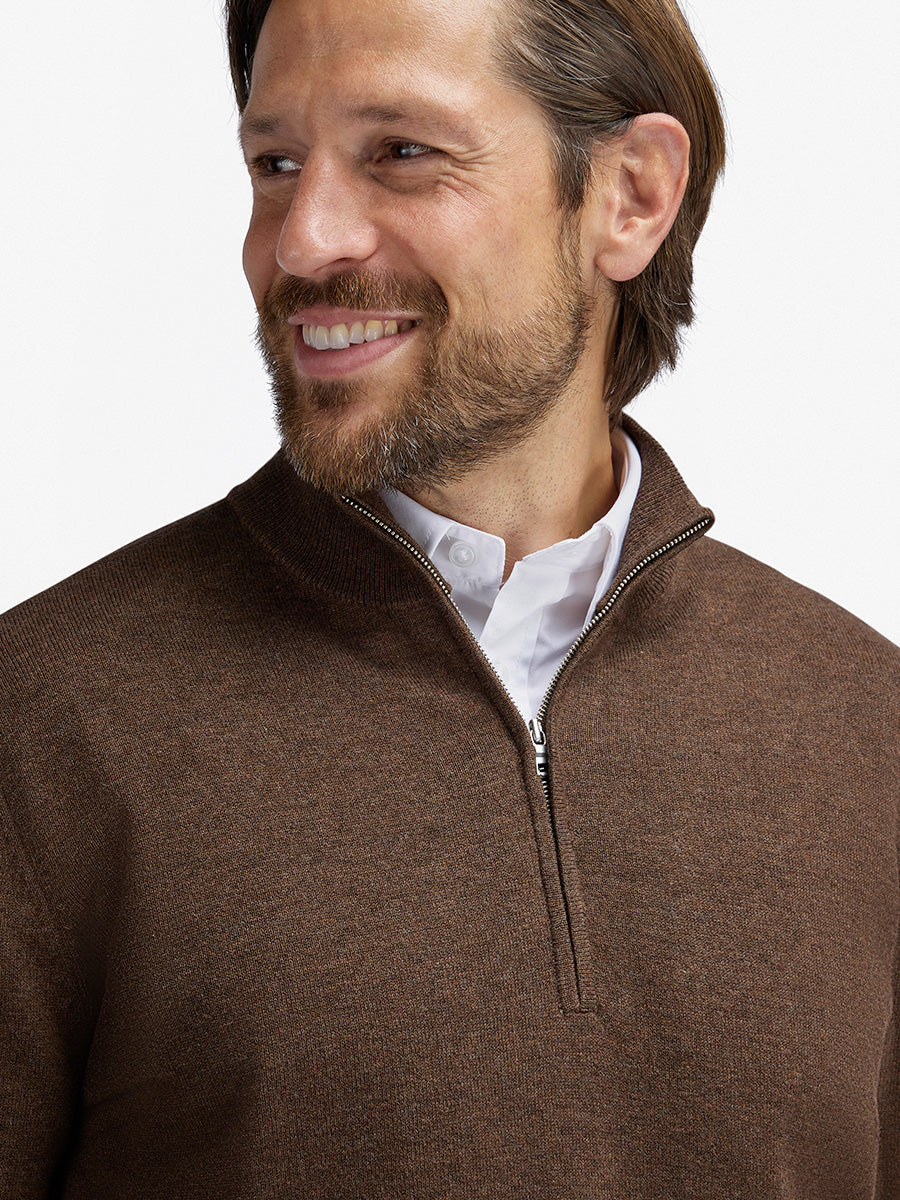 Kvist Merino 3/4-Zip Espresso