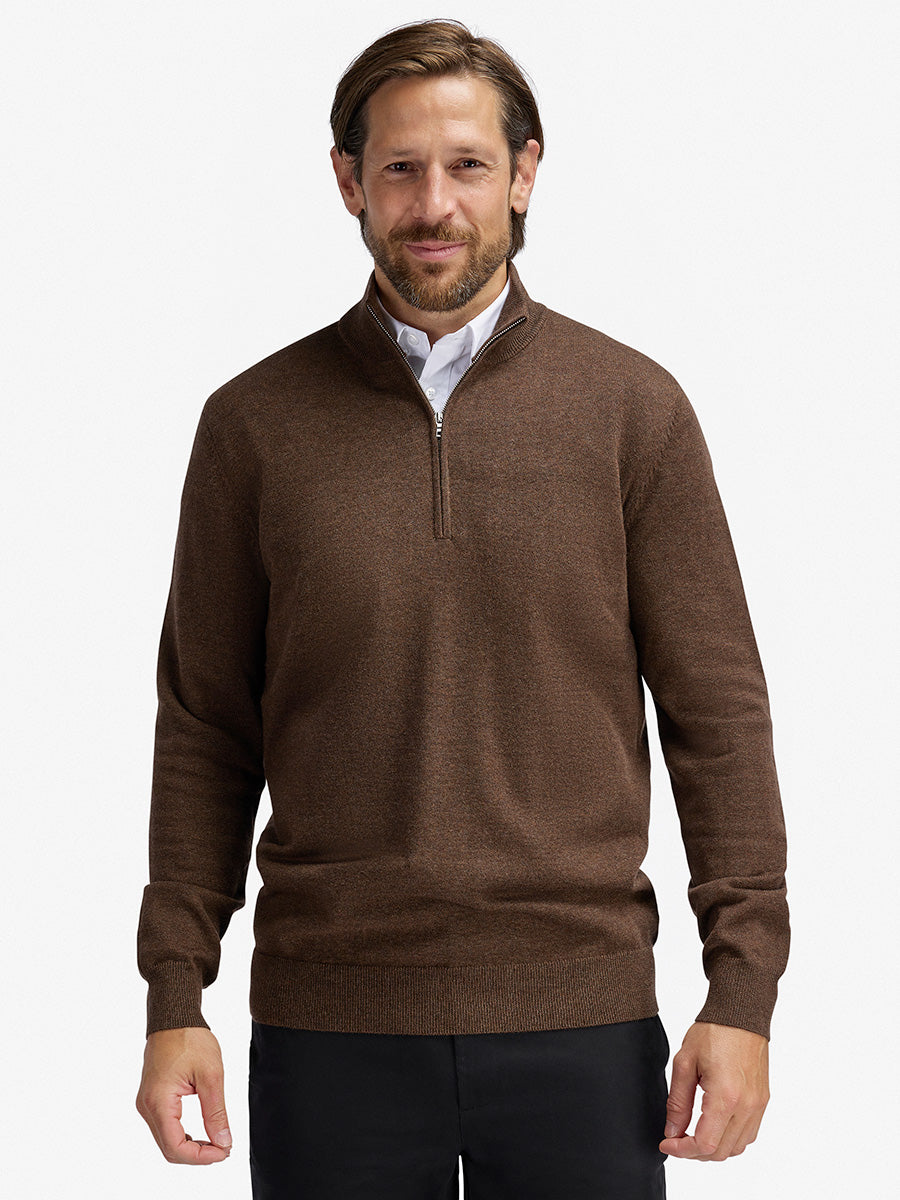 Kvist Merino 3/4-Zip Espresso