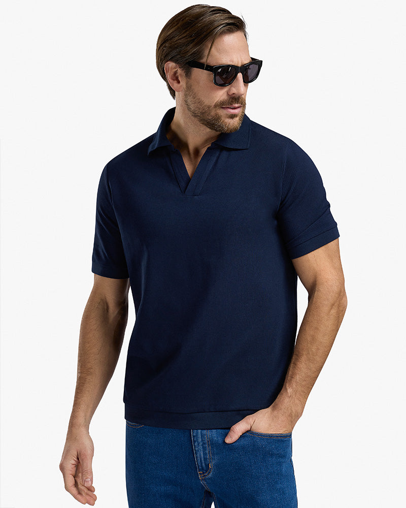 Piqué Short Sleeve Marine