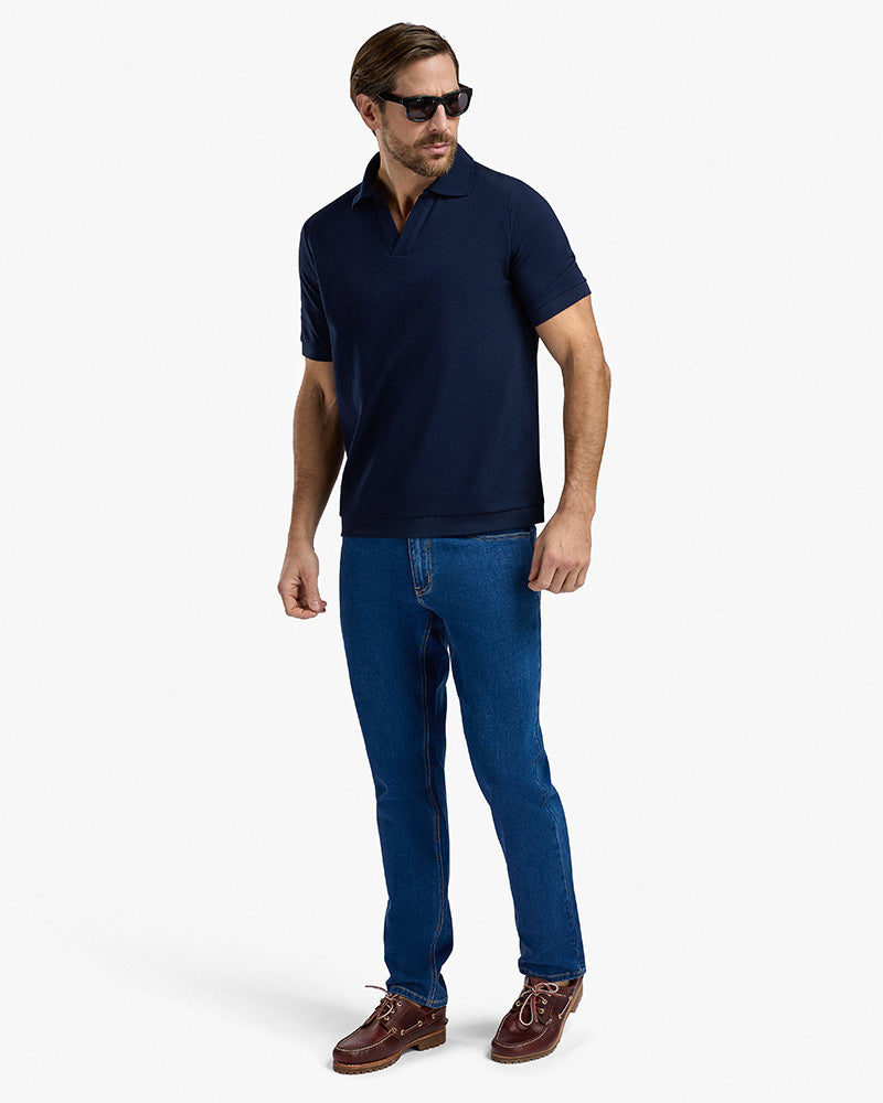 Piqué Short Sleeve Marine
