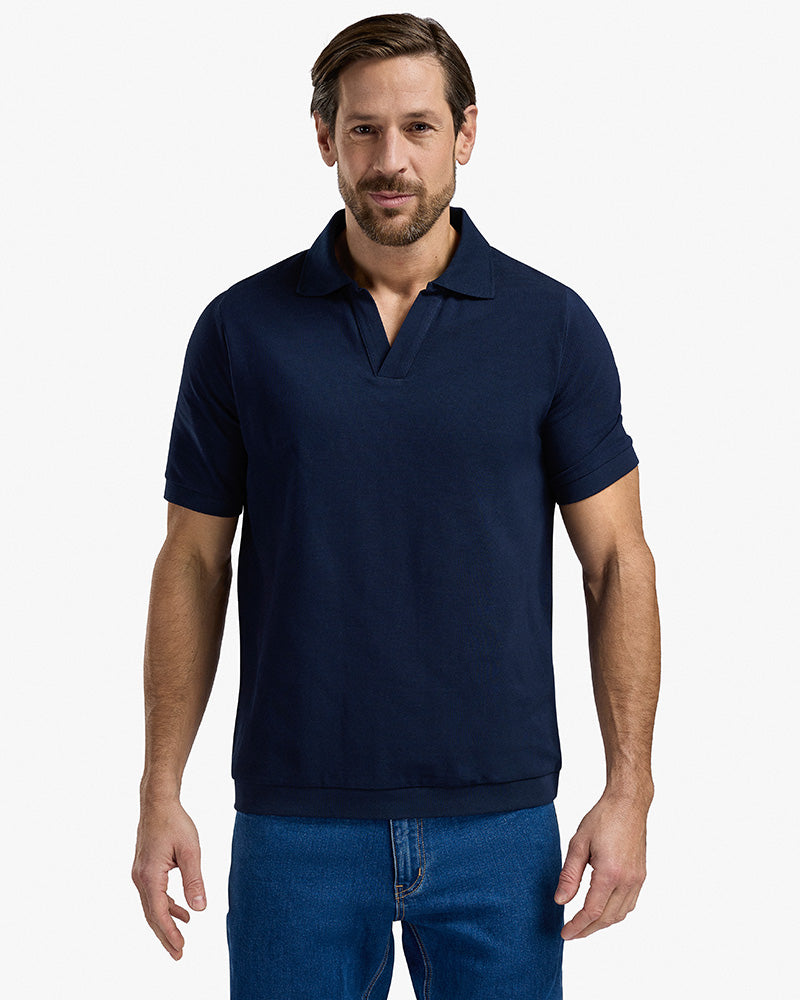 Piqué Short Sleeve Marine