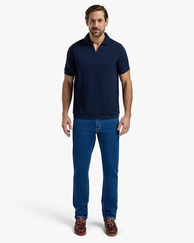 Piqué Short Sleeve Marine